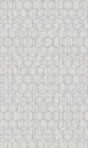 Dimensions Grey Geometric Overlaid Faux Grasscloth 219622