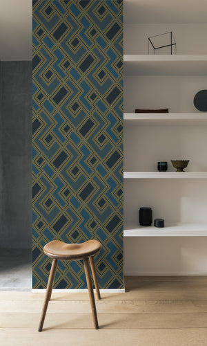 Asperia Blue Geometric Motives 177502