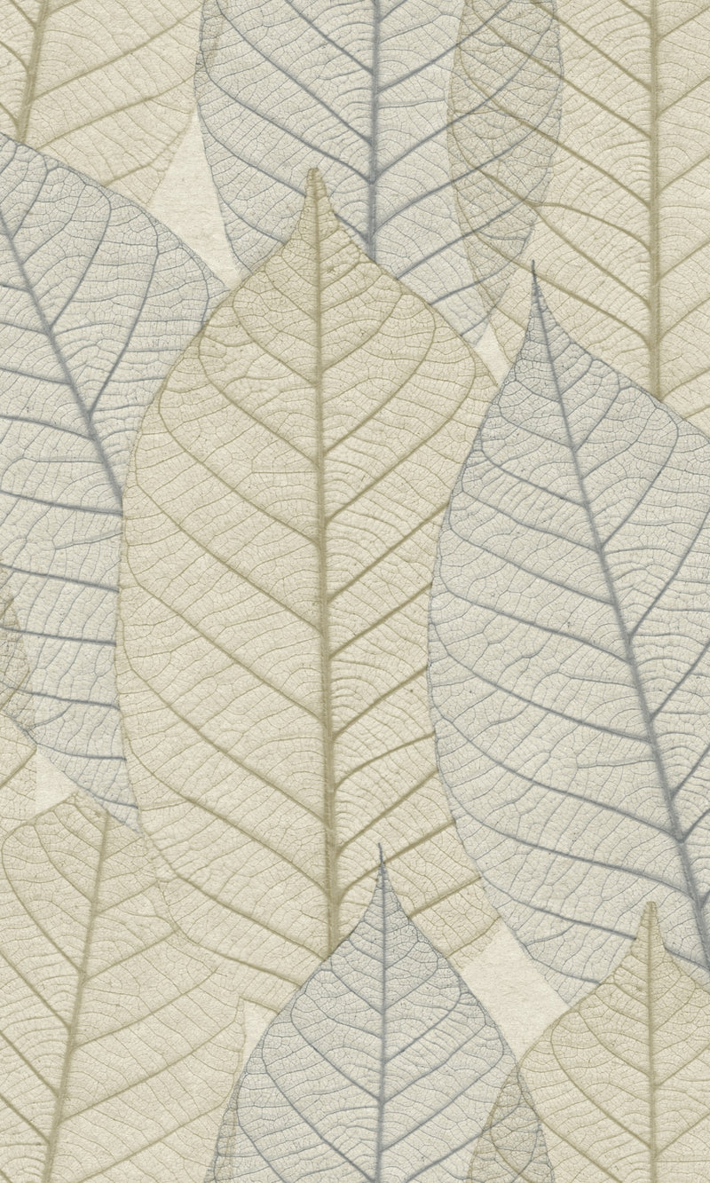 Herbarium Blue Beige Leaves Veins HE27251