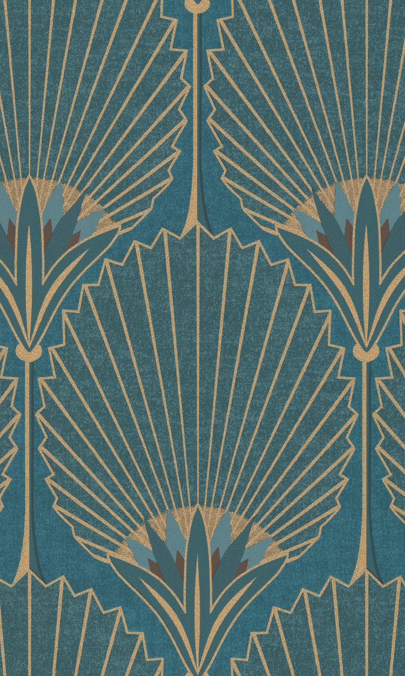 Asperia Blue Art Deco Tropical A54902