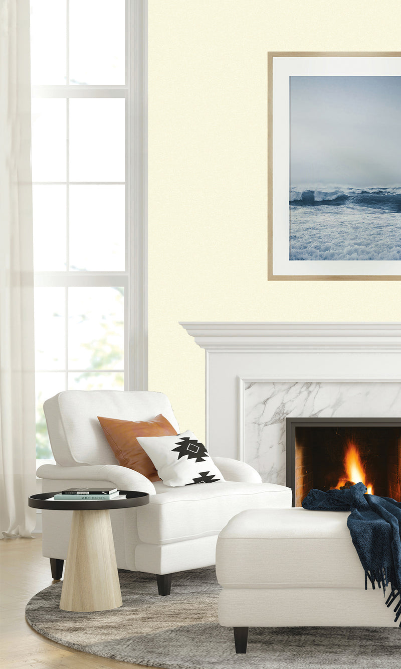 Dove White French Linen Textured Vinyl Commercial Wallpaper CPW1160