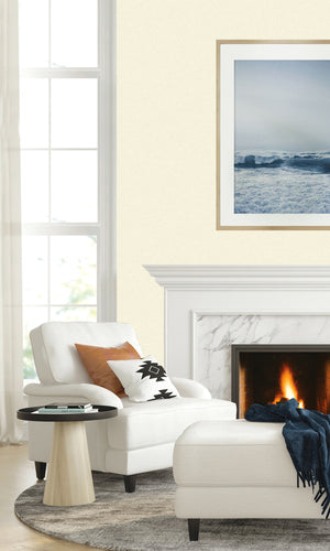 Latte Foam French Linen Textured Vinyl Commercial Wallpaper CPW1161