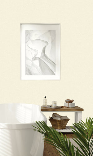 Latte Foam French Linen Textured Vinyl Commercial Wallpaper CPW1161