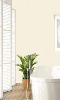 Latte Foam French Linen Textured Vinyl Commercial Wallpaper CPW1161