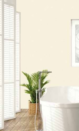Latte Foam French Linen Textured Vinyl Commercial Wallpaper CPW1161