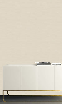 Ivory Coastal Hemp Textured Vinyl Commercial Wallpaper CPW1142