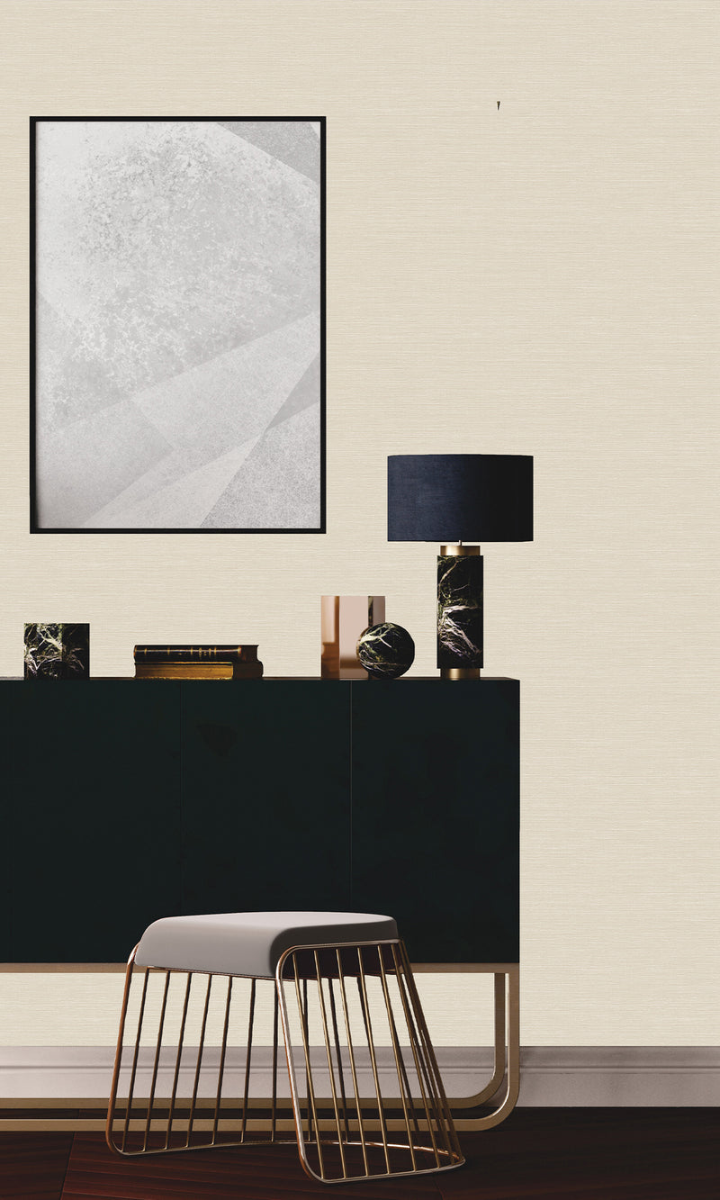 Ivory Coastal Hemp Textured Vinyl Commercial Wallpaper CPW1142