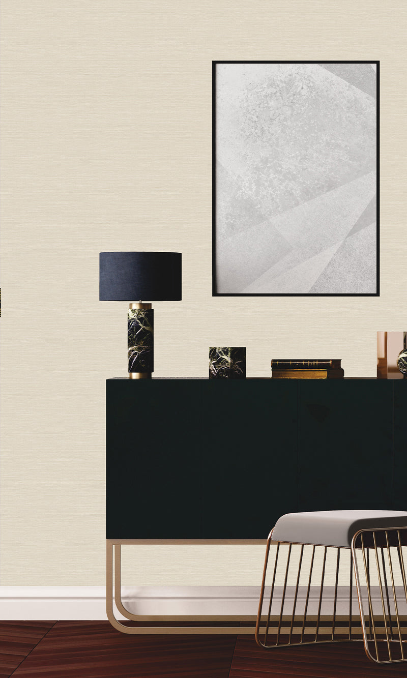 Ivory Coastal Hemp Textured Vinyl Commercial Wallpaper CPW1142
