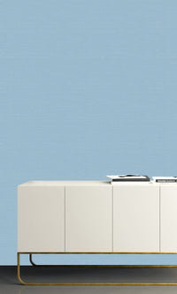 Serenity Blue Coastal Hemp Textured Vinyl Commercial Wallpaper CPW1147
