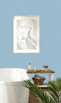Serenity Blue Coastal Hemp Textured Vinyl Commercial Wallpaper CPW1147