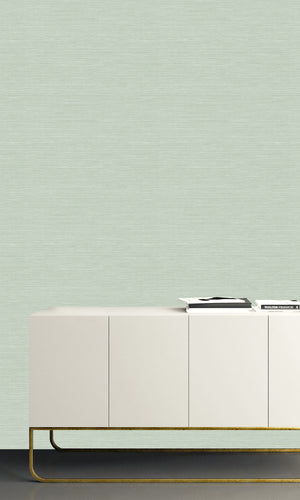 Tender Green Coastal Hemp Textured Vinyl Commercial Wallpaper CPW1146