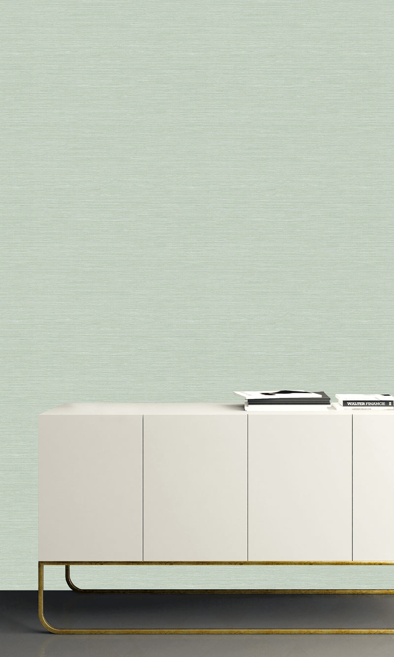 Tender Green Coastal Hemp Textured Vinyl Commercial Wallpaper CPW1146