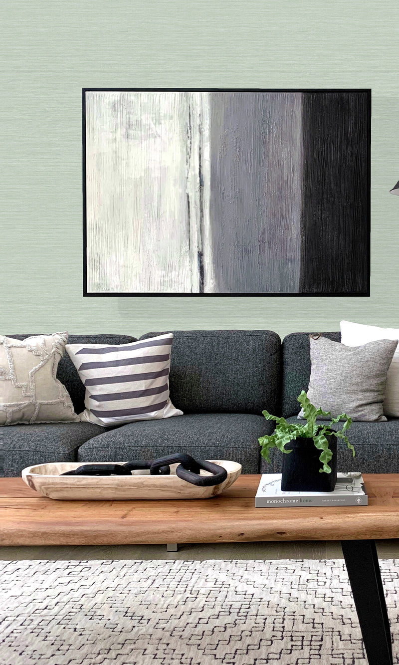 Tender Green Coastal Hemp Textured Vinyl Commercial Wallpaper CPW1146