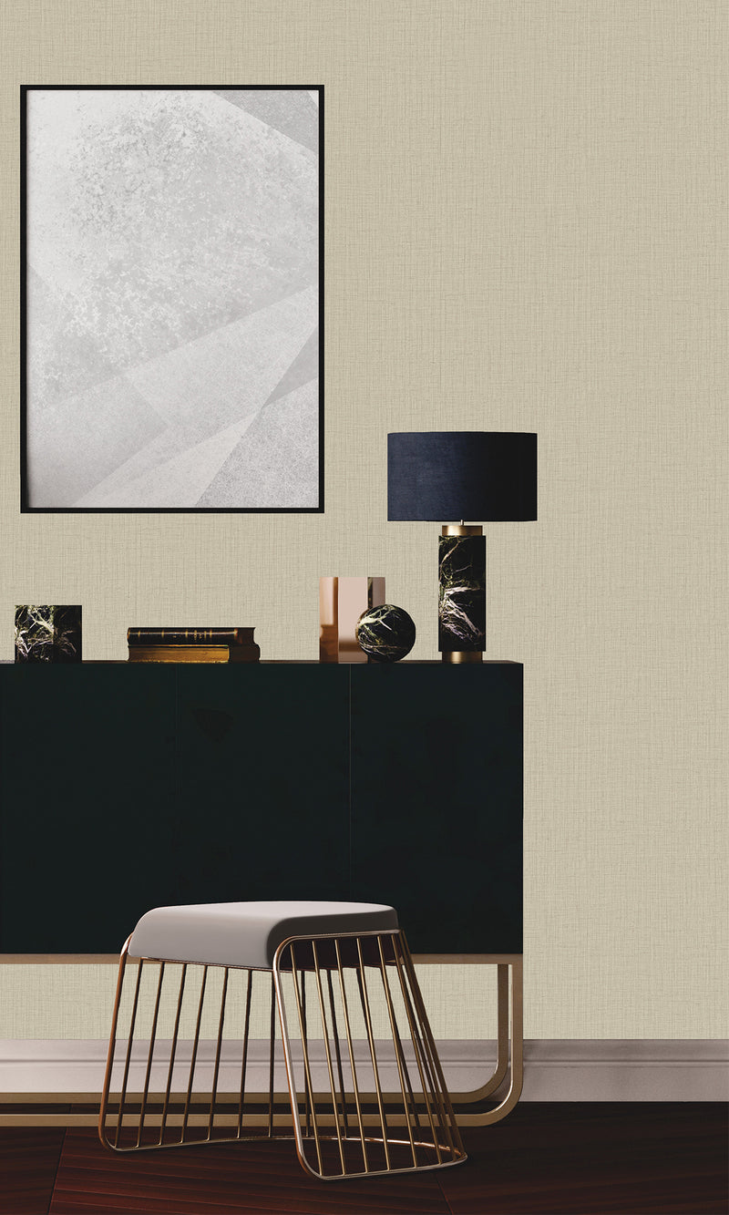 Warm Tea Crossroads Fine Linen Textured Vinyl Commercial Wallpaper CPW1148
