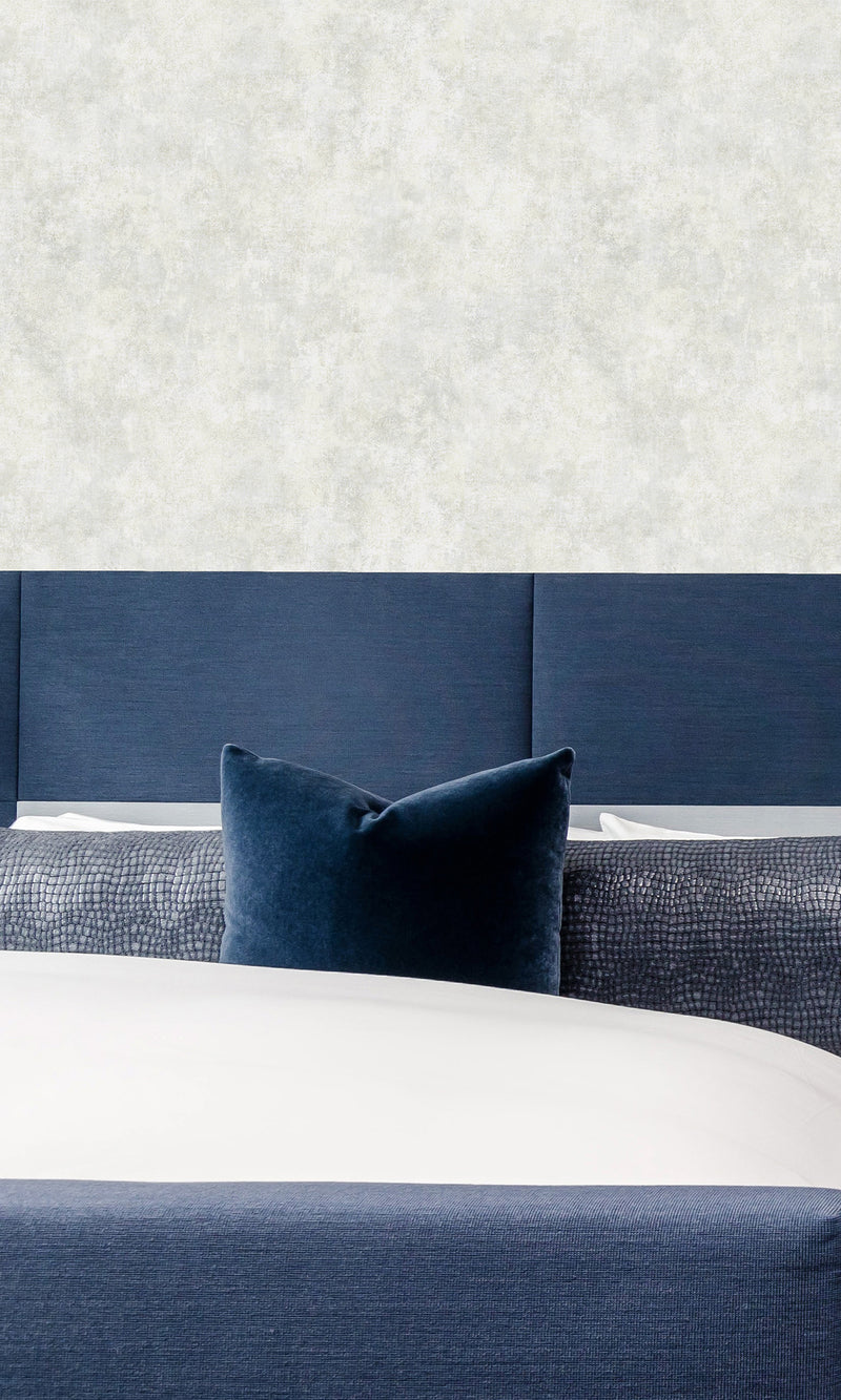 Soft Fog Distressed Harlequin Plain Textured Vinyl Commercial Wallpaper CPW1133