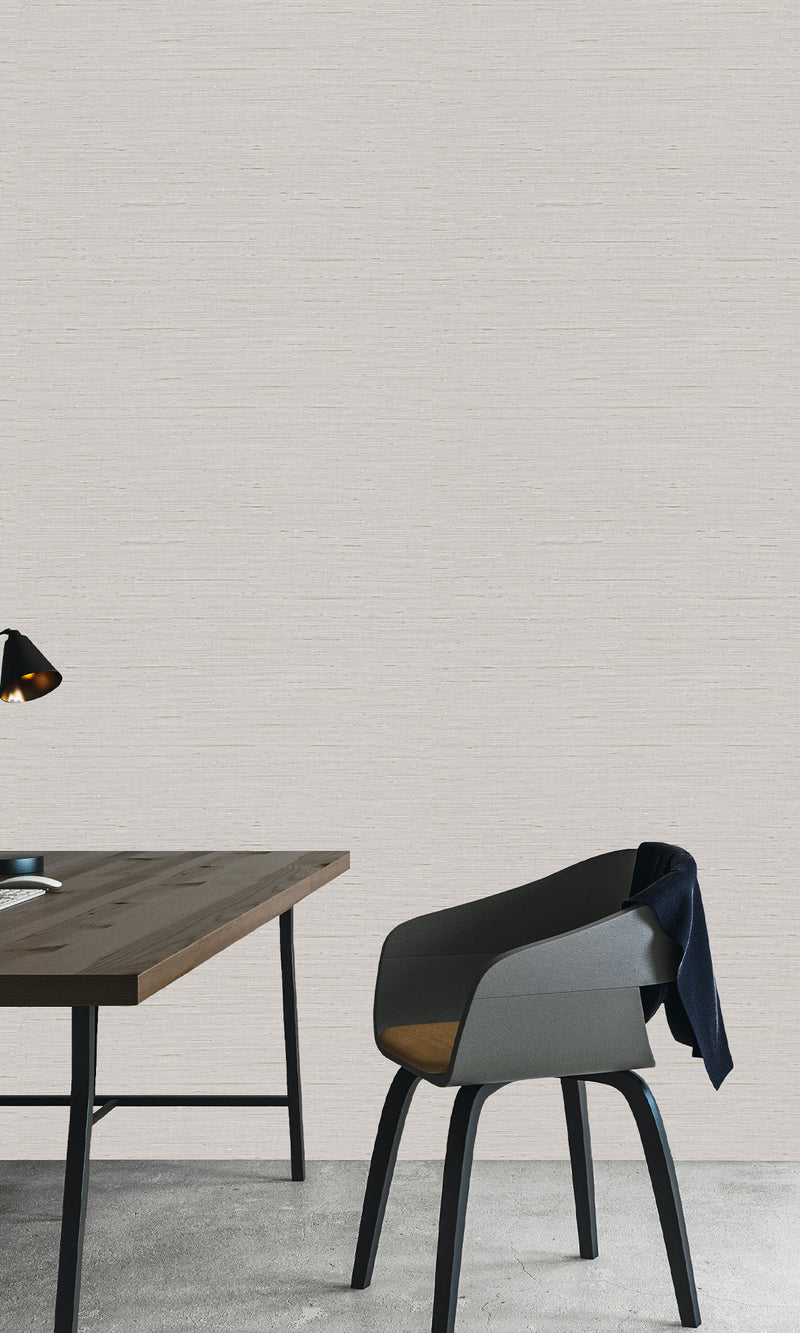 White Truffle Horizon Plain Textured Vinyl Commercial Wallpaper CPW1101