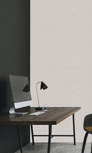 White Truffle Horizon Plain Textured Vinyl Commercial Wallpaper CPW1101