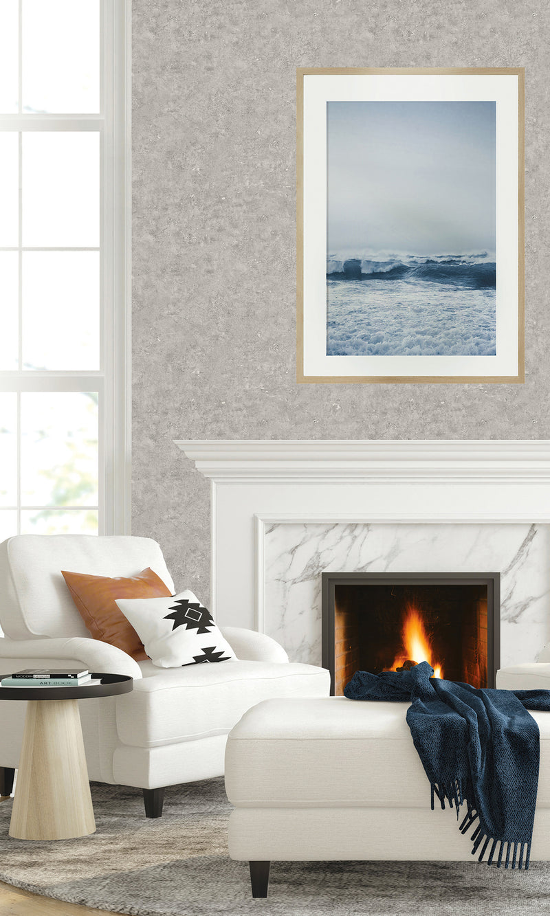 Paver Grey Cement Textured Vinyl Commercial Wallpaper CPW1093