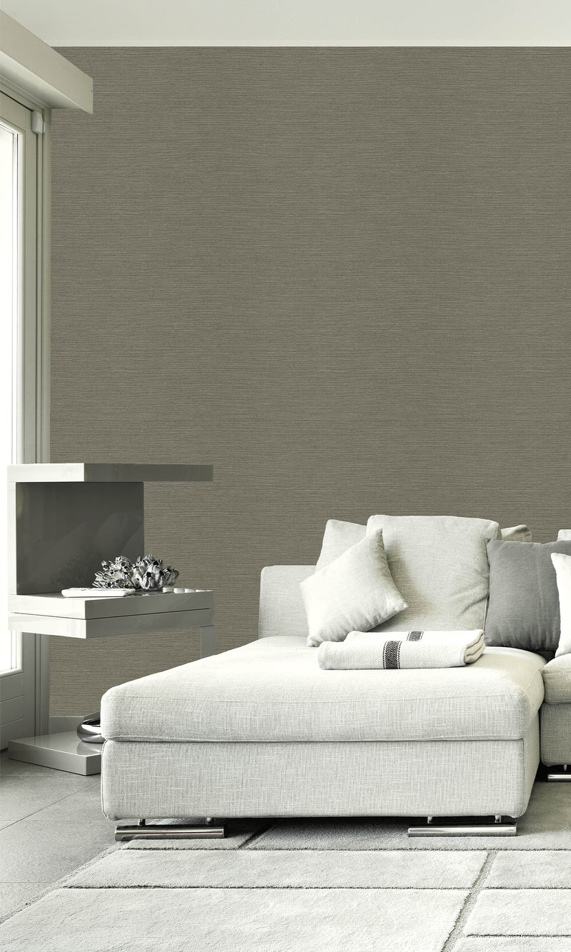 Raw Umber Sisal Textured Vinyl Commercial Wallpaper CPW1126