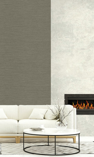 Raw Umber Sisal Textured Vinyl Commercial Wallpaper CPW1126