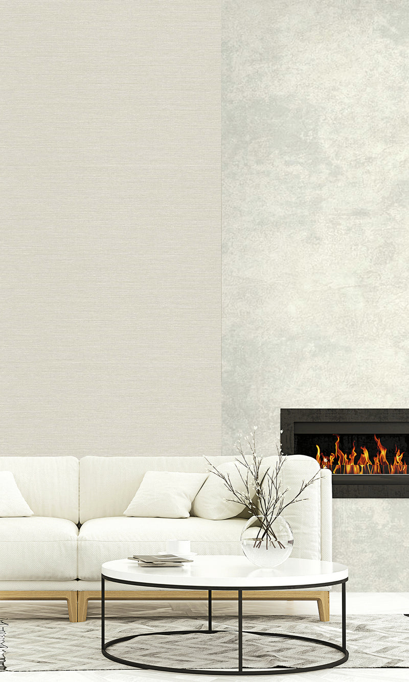 Campfire Smoke Sisal Textured Vinyl Commercial Wallpaper CPW1123