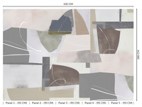Thuraya Nebula Blobs of Paint Taupe MA1497 - Sample