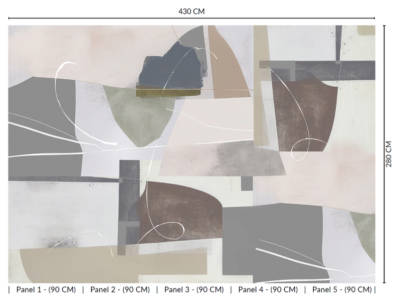 Thuraya Nebula Blobs of Paint Taupe MA1497 - Sample