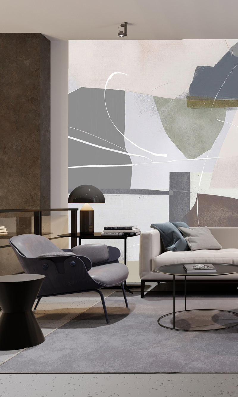 Thuraya Nebula Blobs of Paint Taupe MA1497 - Sample