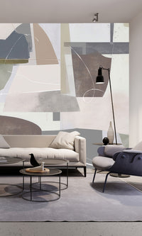 Thuraya Nebula Blobs of Paint Taupe MA1497 - Sample