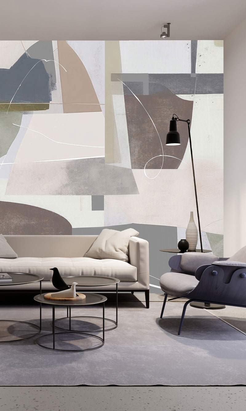 Thuraya Nebula Blobs of Paint Taupe MA1497 - Sample