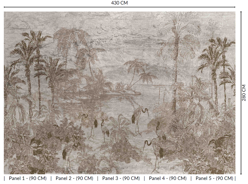 Thuraya Nebula Vintage Line Drawing Brown MA597 - Sample