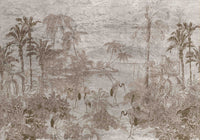 Thuraya Nebula Vintage Line Drawing Brown MA597 - Sample