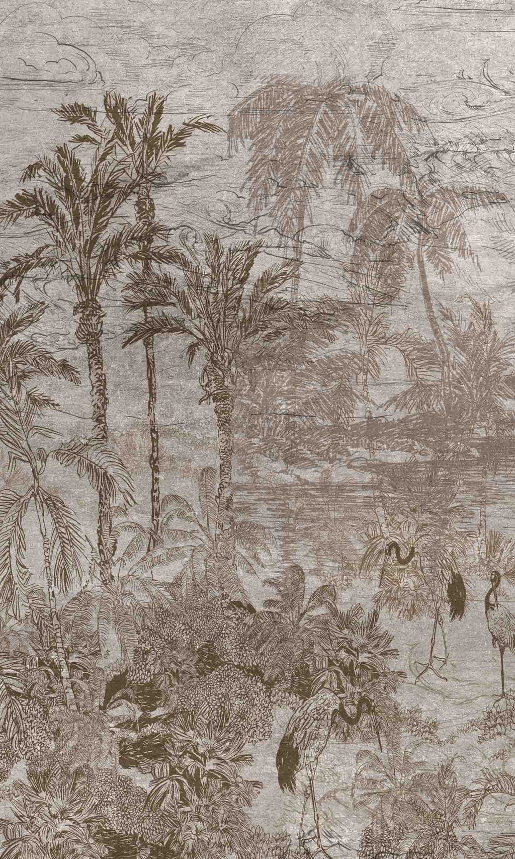 Thuraya Nebula Vintage Line Drawing Brown MA597 - Sample