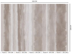 Thuraya Nebula Sepia Tone Stripes Taupe MA843