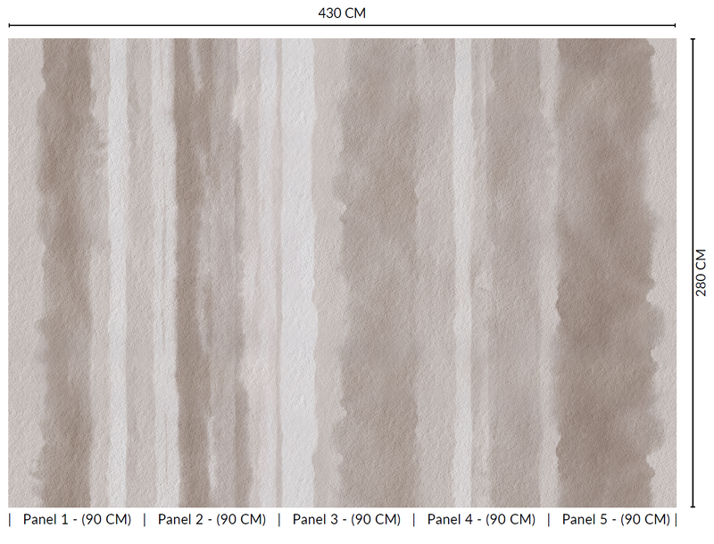 Thuraya Nebula Sepia Tone Stripes Taupe MA843