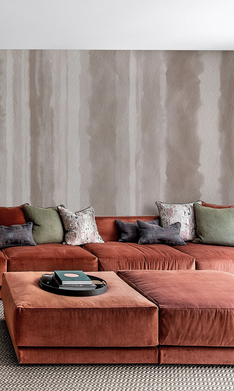 Thuraya Nebula Sepia Tone Stripes Taupe MA843