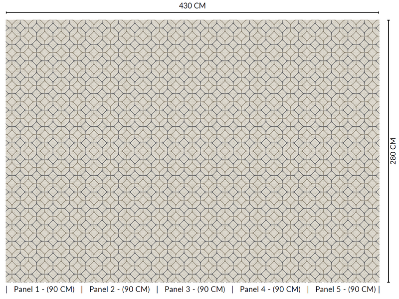 Thuraya Nebula Classic Geometric Arrangement Taupe MG1721 - Sample