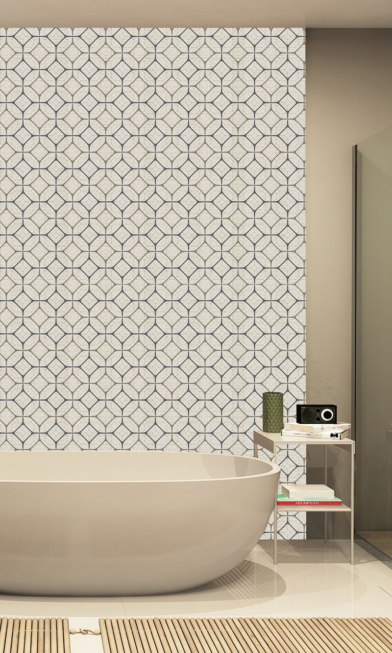 Thuraya Nebula Classic Geometric Arrangement Taupe MG1721 - Sample