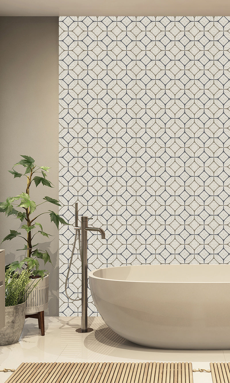 Thuraya Nebula Classic Geometric Arrangement Taupe MG1721 - Sample