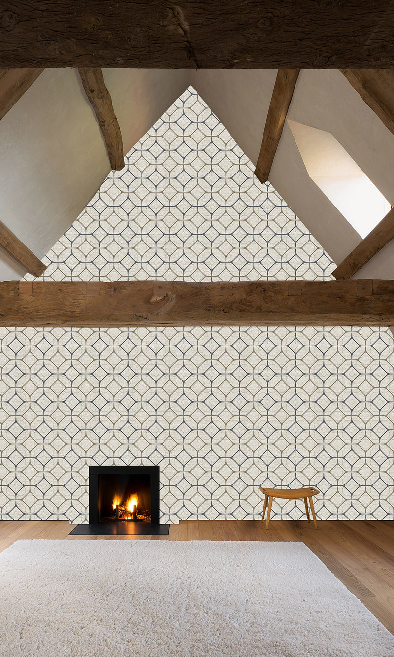 Thuraya Nebula Classic Geometric Arrangement Taupe MG1721 - Sample