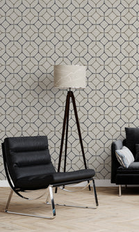 Thuraya Nebula Classic Geometric Arrangement Taupe MG1721 - Sample