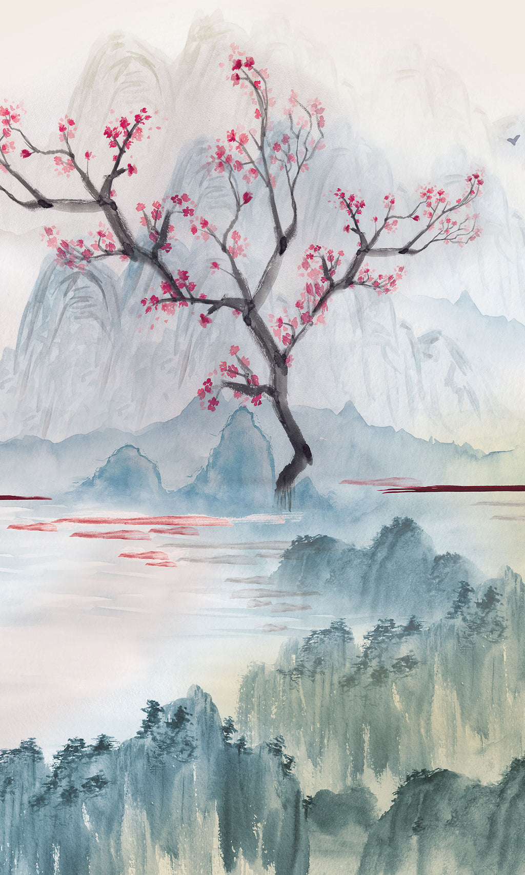 Thuraya Nebula Blush-Pink Cherry Blossoms Pink MO1629 - Sample
