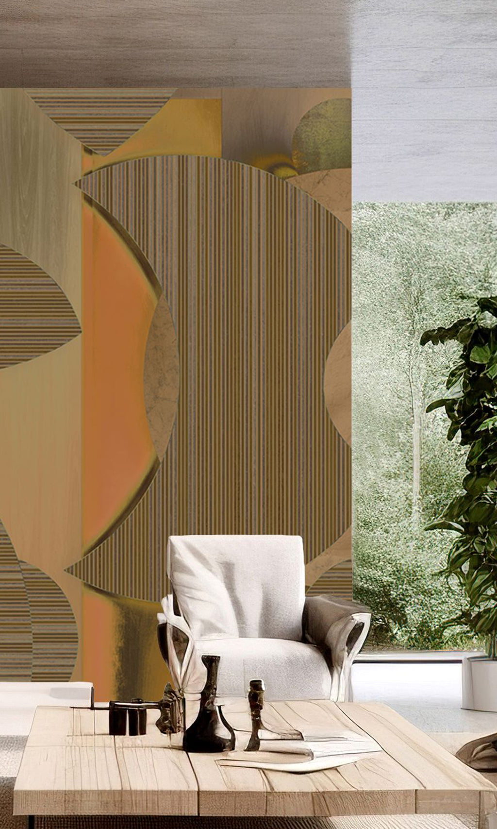 Muance Mirage Mosaic Ochre Brown MU15009 Sample