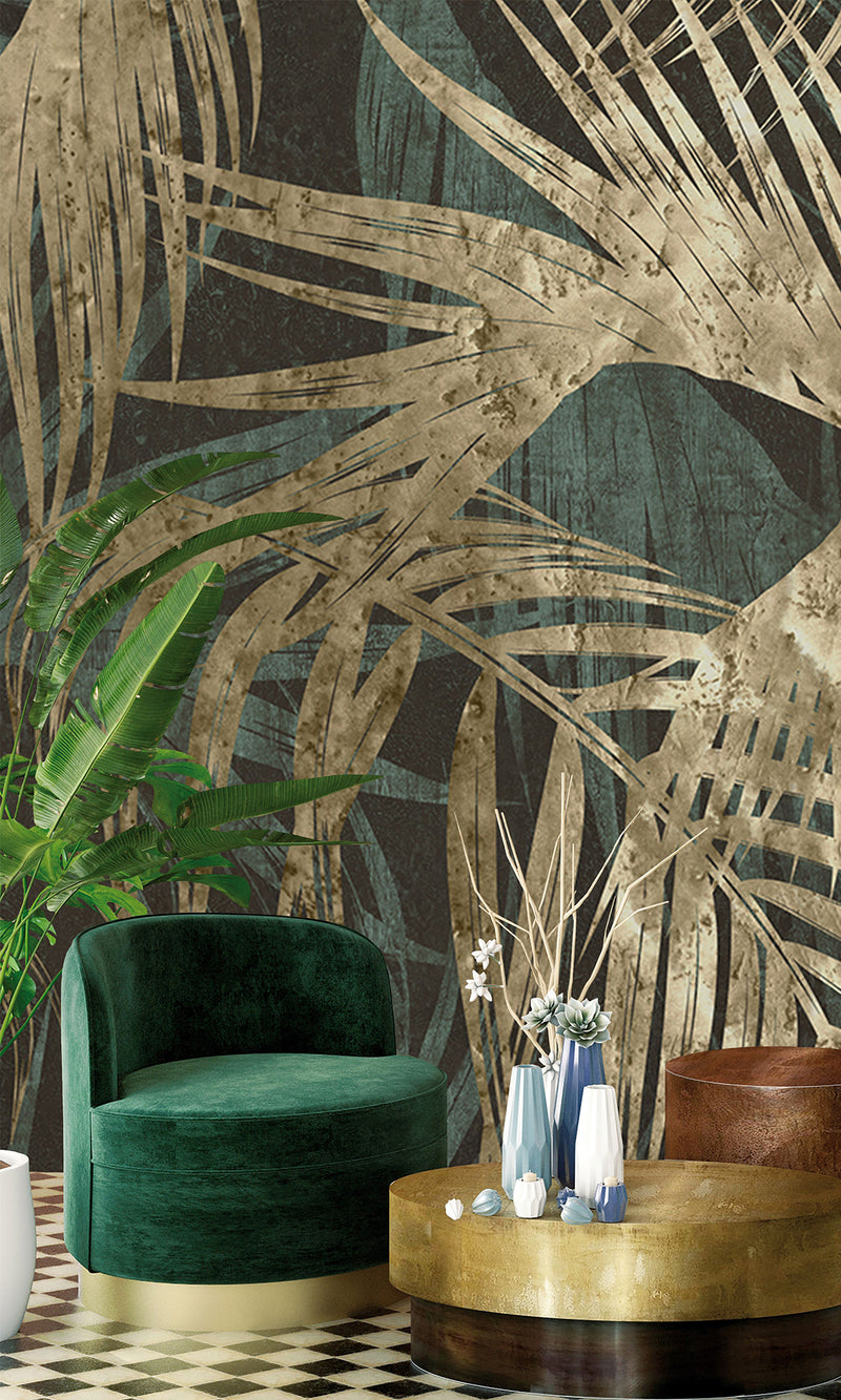 Muance Twilight Tapestry Navy Blue Gold MU15058 Sample