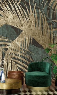 Muance Twilight Tapestry Navy Blue Gold MU15058 Sample