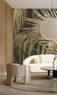 Muance Twilight Tapestry Dark Green Gold MU15060 Sample