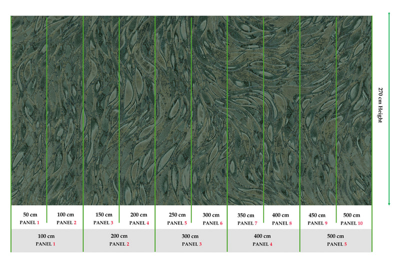 Muance Cascade Navy Green MU15071 Sample