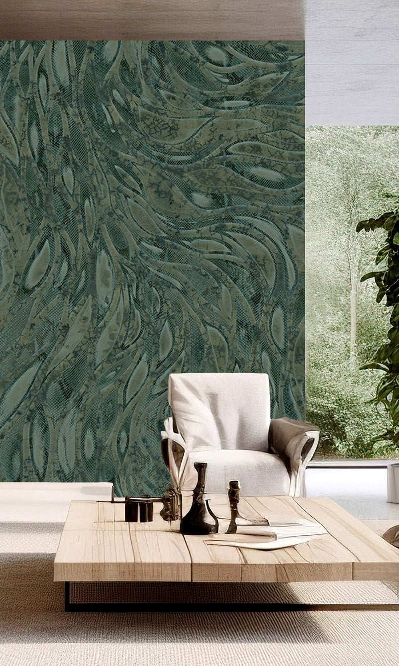 Muance Cascade Navy Green MU15071 Sample