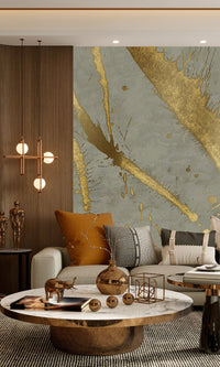 Muance Splash Effect Metallic Grey Gold MU15076 Sample