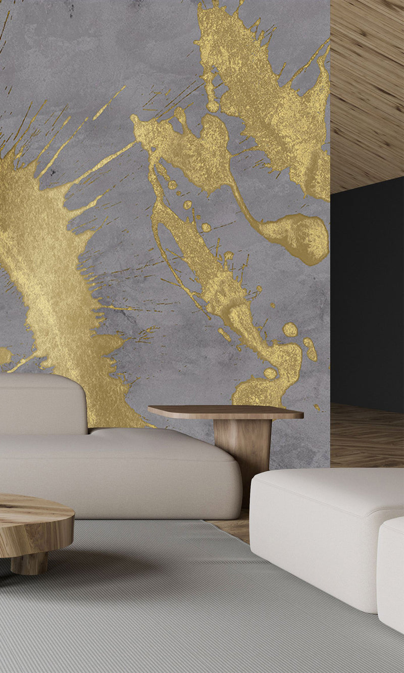 Muance Splash Effect Ash Blue Gold MU15077 Sample